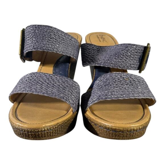 Born On Concept Women’s Wedge Espadrille Blue Brown Size 9 Sandals - Picture 2 of 8
